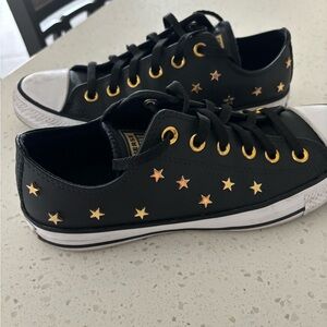 Converse Chuck Taylor All Star Low Star Studs - BLACK GOLD' Size 8